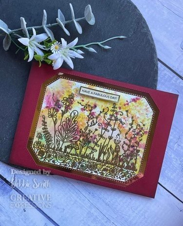 Creative Expressions Bonnita Moaby A6 Rubber Stamp Doodle Meadow (CER030)