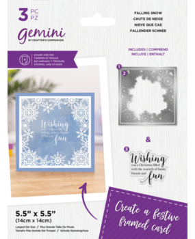 Gemini Decorative Frame Stamp & Die Falling Snow (GEM-STD-DF-FALLS)