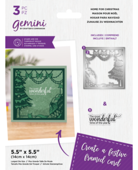 Gemini Decorative Frame Stamp & Die Home for Christmas (GEM-STD-DF-HFCH)