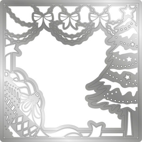 Gemini Decorative Frame Stamp & Die Home for Christmas (GEM-STD-DF-HFCH)