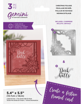 Gemini Decorative Frame Stamp & Die Christmas Foliage (GEM-STD-DF-CHFO)