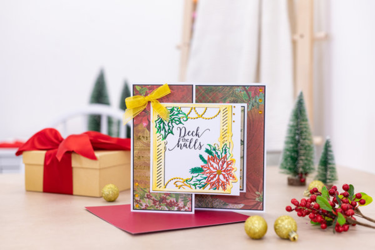 Gemini Decorative Frame Stamp & Die Christmas Foliage (GEM-STD-DF-CHFO) Gemini Decorative Frame Stamp & Die Christmas Foliage (GEM-STD-DF-CHFO)