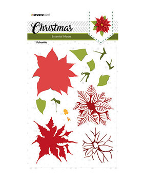 Studio Light Christmas Poinsettia A5 Masking Stencil (SL-ES-MASK142) Studio Light Christmas Poinsettia A5 Masking Stencil (SL-ES-MASK142)