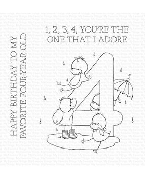 My Favorite Things Number Fun 4 Clear Stamps (RAM-037)