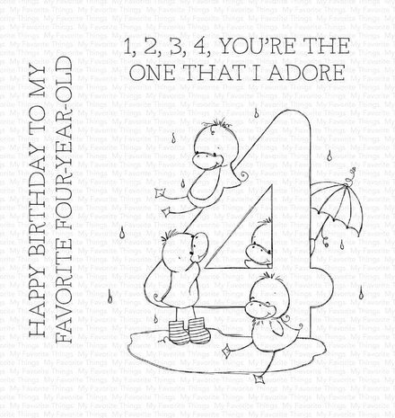 My Favorite Things Number Fun 4 Clear Stamps (RAM-037)