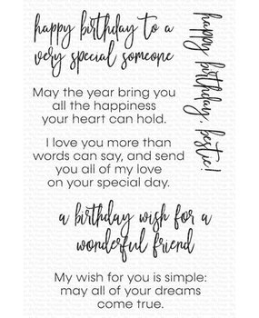 My Favorite Things Inside & Out Birthday Greetings Clear Stamps (CS-702)