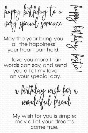 My Favorite Things Inside & Out Birthday Greetings Clear Stamps (CS-702)