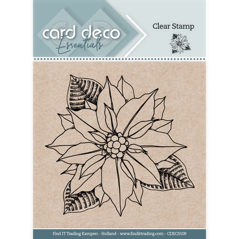 Card Deco Clear Stamp Christmas Flower (CDECS109)