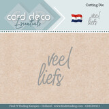 Card Deco Snijmal Veel Liefs (CDECD0113)