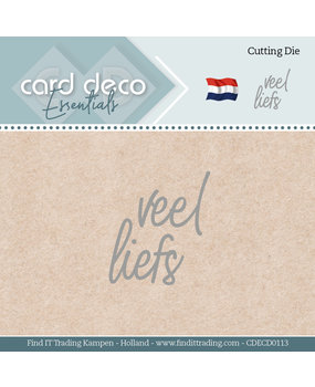 Card Deco Snijmal Veel Liefs (CDECD0113) Card Deco Snijmal Veel Liefs (CDECD0113)