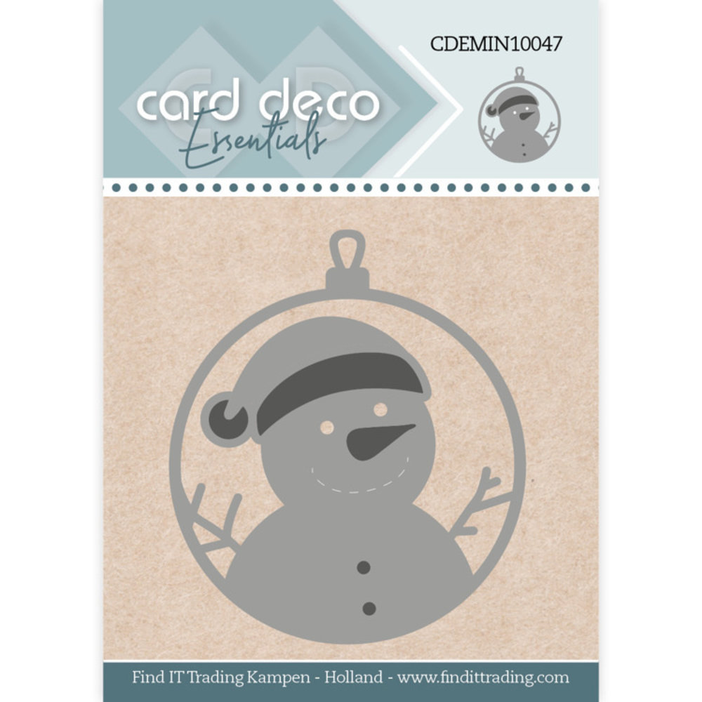 Card Deco Mini Snijmal Snowman Ornament (CDEMIN10047)