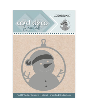 Card Deco Mini Snijmal Snowman Ornament (CDEMIN10047)