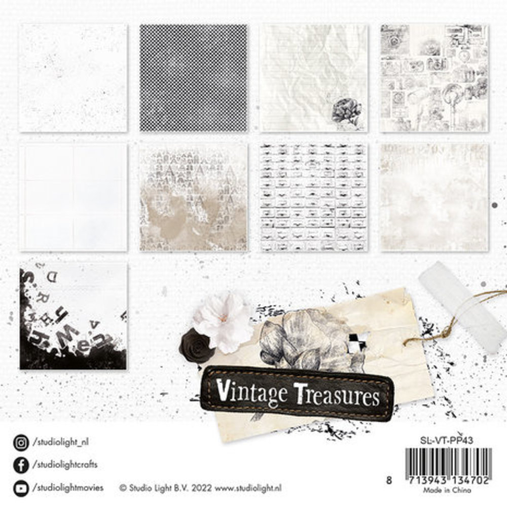 Studio Light Vintage Treasures 6x6 Inch Paper Pad (SL-VT-PP43)