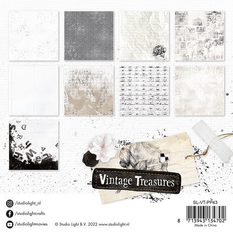 Studio Light Vintage Treasures 6x6 Inch Paper Pad (SL-VT-PP43)