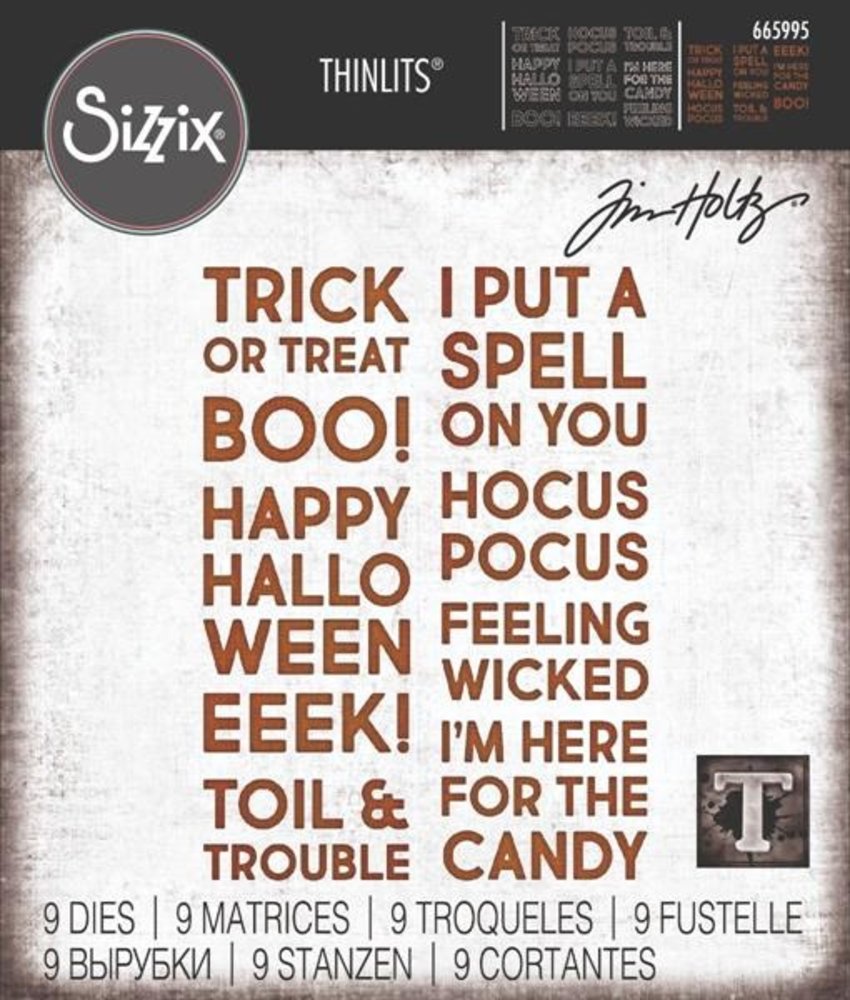 Sizzix Thinlits Die Set Bold Text Halloween (665995) Sizzix Thinlits Die Set Bold Text Halloween (665995)
