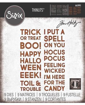 Sizzix Thinlits Die Set Bold Text Halloween (665995) Sizzix Thinlits Die Set Bold Text Halloween (665995)