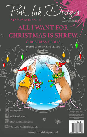 Pink Ink Designs Christmas Series All I Want For Christmas Is Shrew A5 Clear Stamps (PI181) Pink Ink Designs Christmas Series All I Want For Christmas Is Shrew A5 Clear Stamps (PI181)