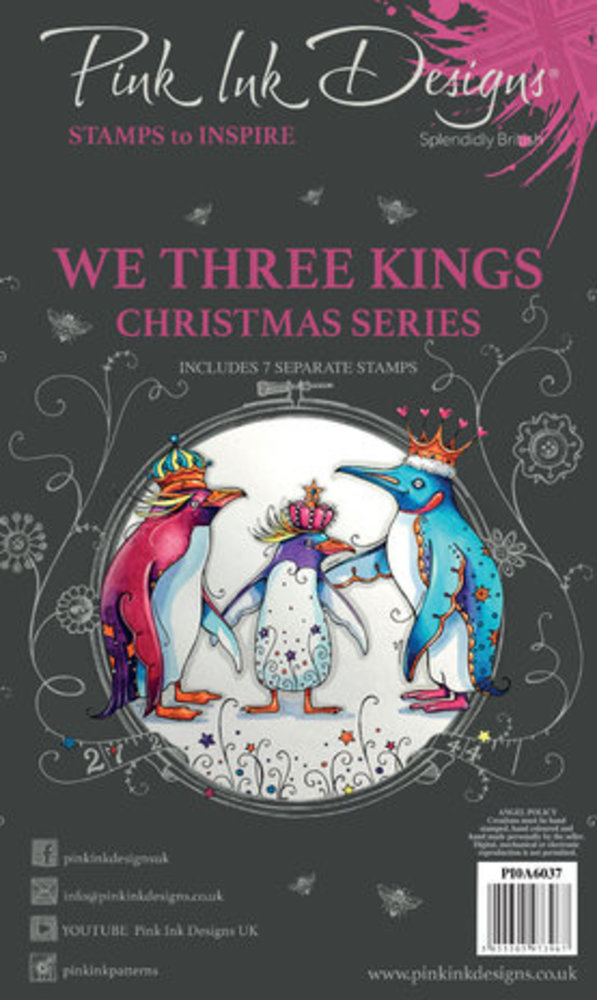 Pink Ink Designs Christmas Series We Three Kings A6 Clear Stamps (PI0A6037)