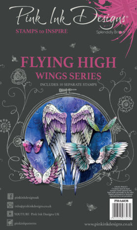 Pink Ink Designs Wings Series Flying High A6 Clear Stamps (PI0A6038)