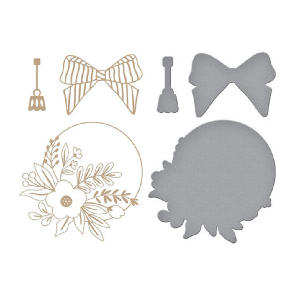 Spellbinders Glimmer Greetings Blooming Ornament Glimmer Hot Foil Plate & Die (GLP-349)