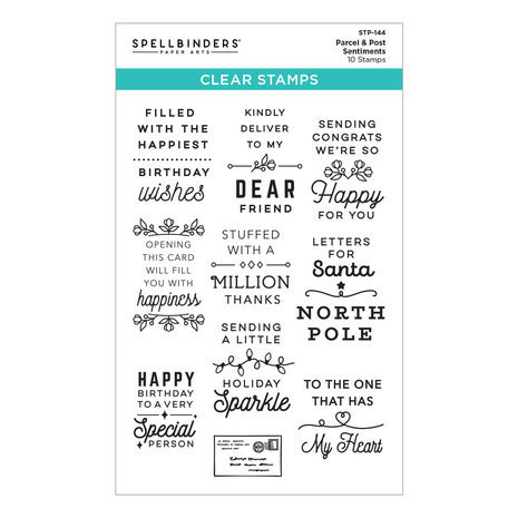 Spellbinders Parcel & Post Sentiments Clear Stamp (STP-144) Spellbinders Parcel & Post Sentiments Clear Stamp (STP-144)