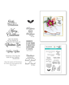 Spellbinders Winter Garden Sentiments Clear Stamp (STP-126)