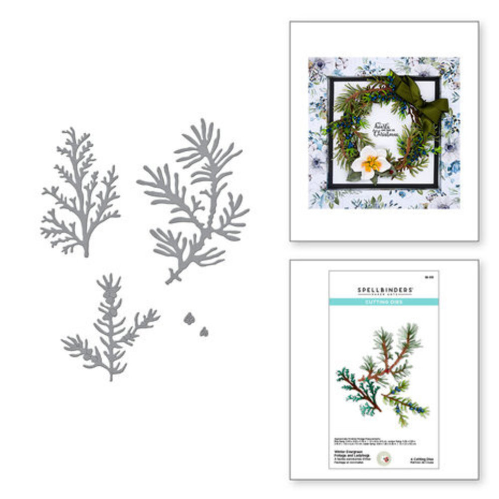 Spellbinders Winter Garden Snijmal Winter Evergreen Foliage and Ladybugs (S5-515) Spellbinders Winter Garden Snijmal Winter Evergreen Foliage and Ladybugs (S5-515)