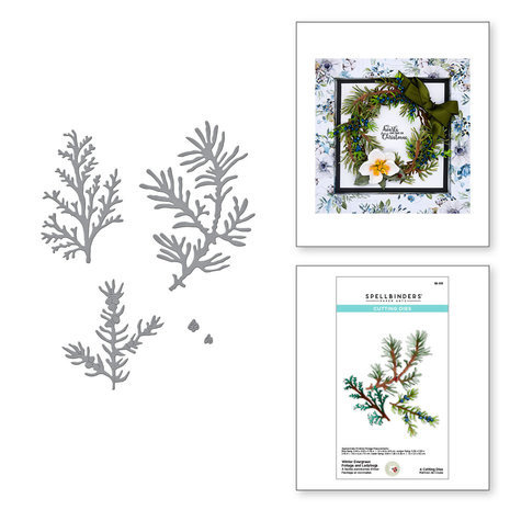 Spellbinders Winter Garden Snijmal Winter Evergreen Foliage and Ladybugs (S5-515) Spellbinders Winter Garden Snijmal Winter Evergreen Foliage and Ladybugs (S5-515)
