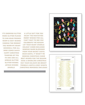 Spellbinders Celebrate the Season Glitter Wishes Glimmer Hot Foil Plate & Die (GLP-347) Spellbinders Celebrate the Season Glitter Wishes Glimmer Hot Foil Plate & Die (GLP-347)