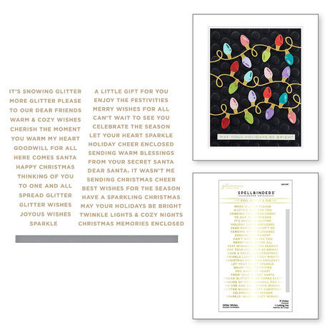 Spellbinders Celebrate the Season Glitter Wishes Glimmer Hot Foil Plate & Die (GLP-347) Spellbinders Celebrate the Season Glitter Wishes Glimmer Hot Foil Plate & Die (GLP-347)