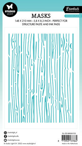 Studio Light Essentials Wooden Planks A5 Masking Stencil (SL-ES-MASK153) Studio Light Essentials Wooden Planks A5 Masking Stencil (SL-ES-MASK153)