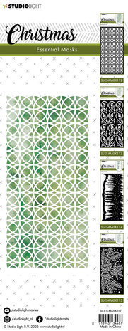 Studio Light Christmas Slimline Background Masking Stencil (SL-ES-MASK112) Studio Light Christmas Slimline Background Masking Stencil (SL-ES-MASK112)