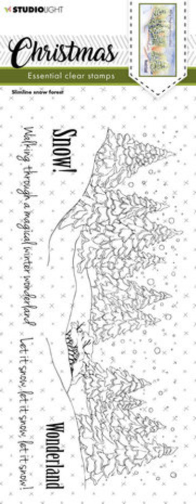 Studio Light Christmas Slimline Snow Forest Clear Stamp (SL-ES-STAMP242)