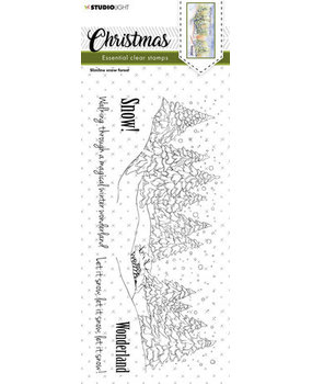 Studio Light Christmas Slimline Snow Forest Clear Stamp (SL-ES-STAMP242)*