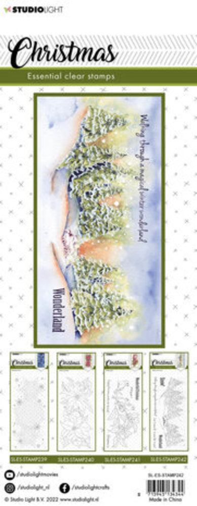 Studio Light Christmas Slimline Snow Forest Clear Stamp (SL-ES-STAMP242)