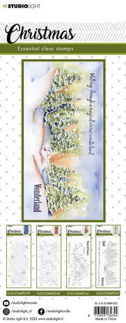 Studio Light Christmas Slimline Snow Forest Clear Stamp (SL-ES-STAMP242)