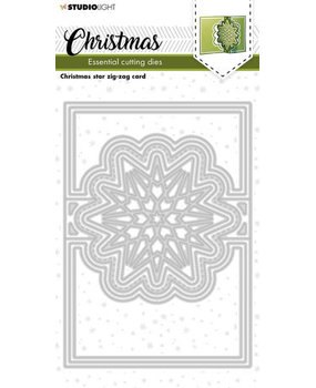Studio Light Christmas Snijmal Star Zig-Zag Card (SL-ES-CD257)