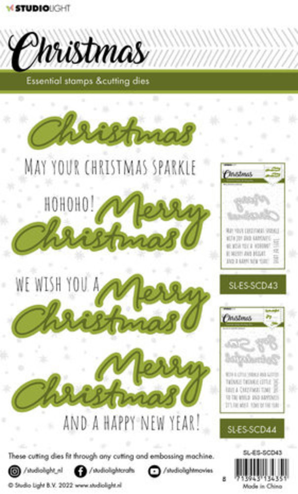 Studio Light Christmas Stamp & Die Sentiments (SL-ES-SCD43) Studio Light Christmas Stamp & Die Sentiments (SL-ES-SCD43)
