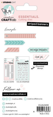 Creative Craftlab Essentials Dies Striped Banners (CCL-ES-CD390)