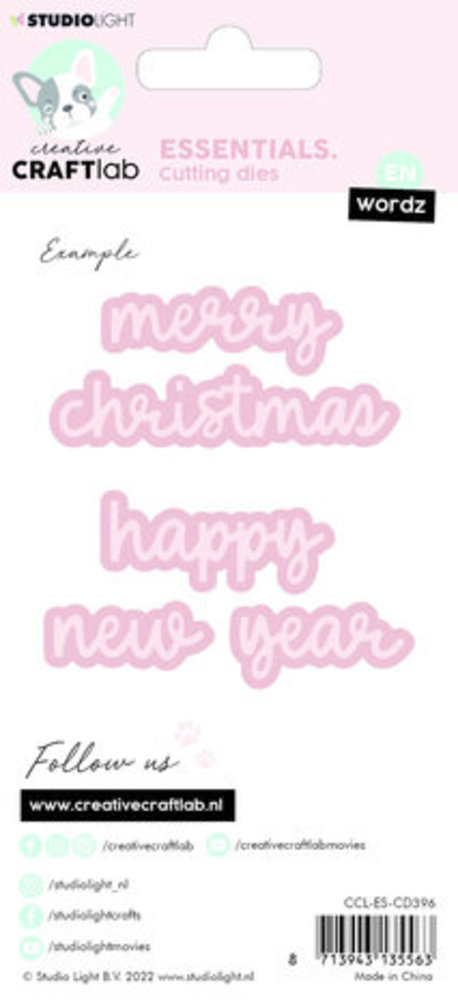 Creative Craftlab Essentials Dies Wordz Merry Christmas Happy New Year (CCL-ES-CD396)
