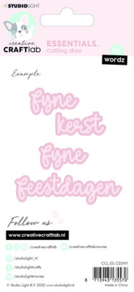 Creative Craftlab Essentials Dies Wordz Fijne Kerst Feestdagen (CCL-ES-CD397) Creative Craftlab Essentials Dies Wordz Fijne Kerst Feestdagen (CCL-ES-CD397)