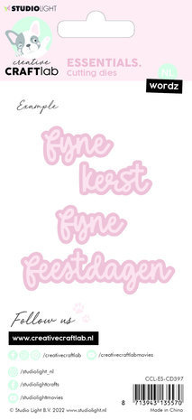Creative Craftlab Essentials Dies Wordz Fijne Kerst Feestdagen (CCL-ES-CD397) Creative Craftlab Essentials Dies Wordz Fijne Kerst Feestdagen (CCL-ES-CD397)