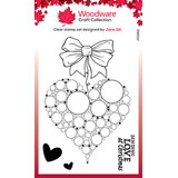 Woodware Big Bubble Bauble Heart Clear Stamps (JGS812)