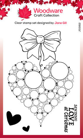 Woodware Big Bubble Bauble Heart Clear Stamps (JGS812) Woodware Big Bubble Bauble Heart Clear Stamps (JGS812)