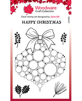 Woodware Big Bubble Bauble Twigs & Berries Clear Stamps (JGS815)
