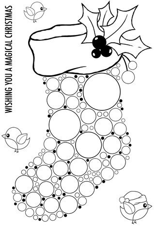 Woodware Big Bubble Stocking Clear Stamps (JGS820) Woodware Big Bubble Stocking Clear Stamps (JGS820)