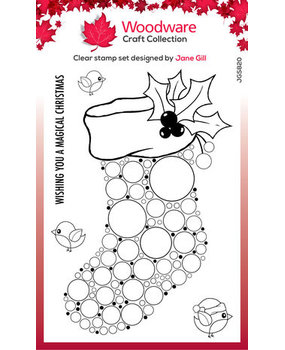 Woodware Big Bubble Stocking Clear Stamps (JGS820) Woodware Big Bubble Stocking Clear Stamps (JGS820)