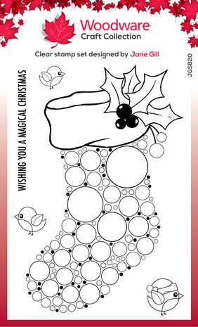 Woodware Big Bubble Stocking Clear Stamps (JGS820) Woodware Big Bubble Stocking Clear Stamps (JGS820)