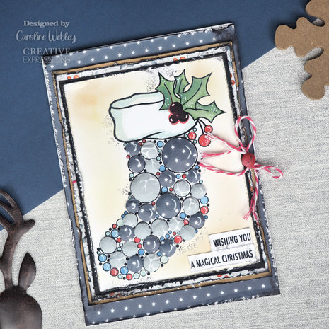 Woodware Big Bubble Stocking Clear Stamps (JGS820) Woodware Big Bubble Stocking Clear Stamps (JGS820)