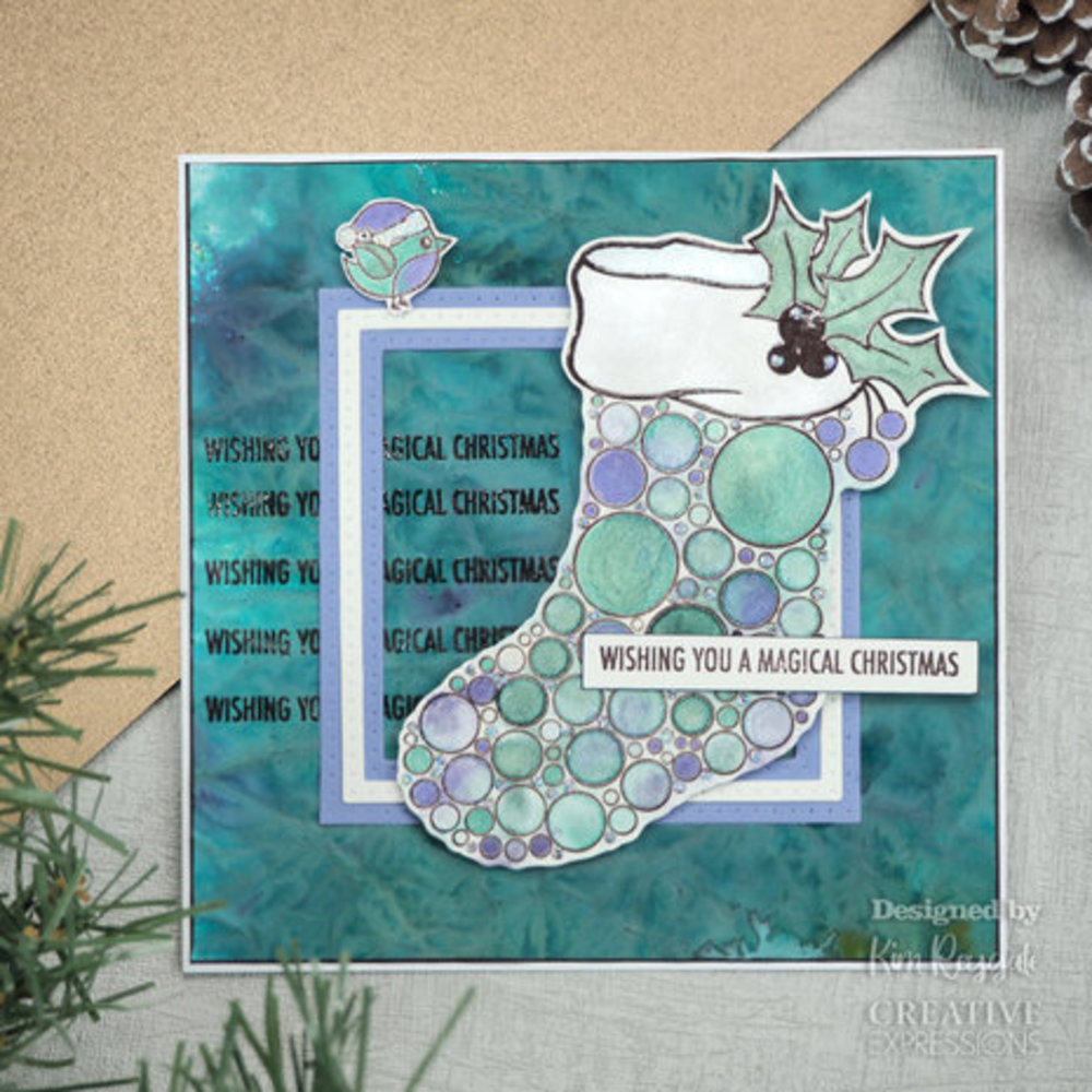 Woodware Big Bubble Stocking Clear Stamps (JGS820) Woodware Big Bubble Stocking Clear Stamps (JGS820)